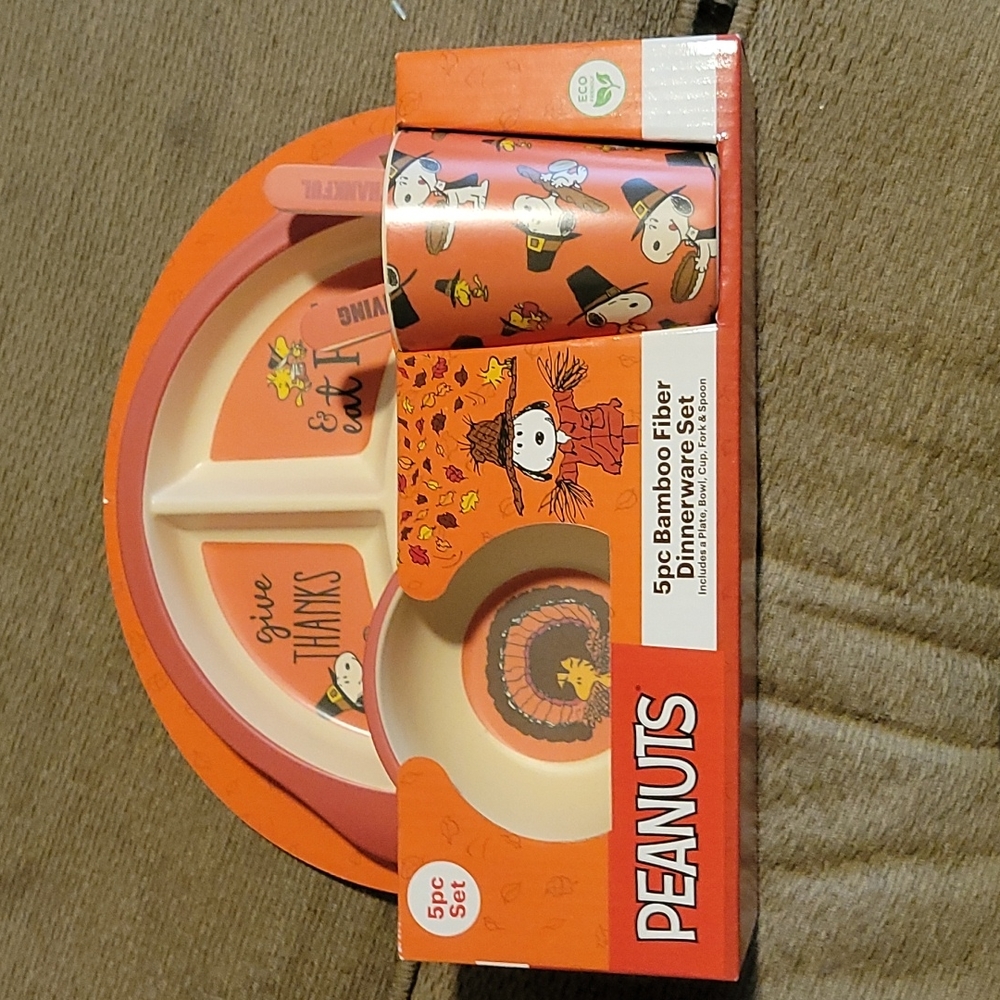 New Peanuts 5 piece toddler dish set